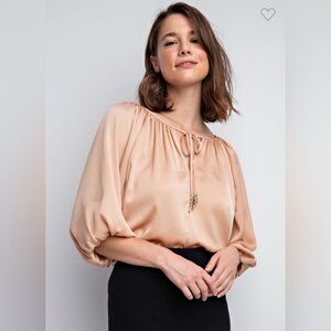 Elegant Women's Blouse in Peach